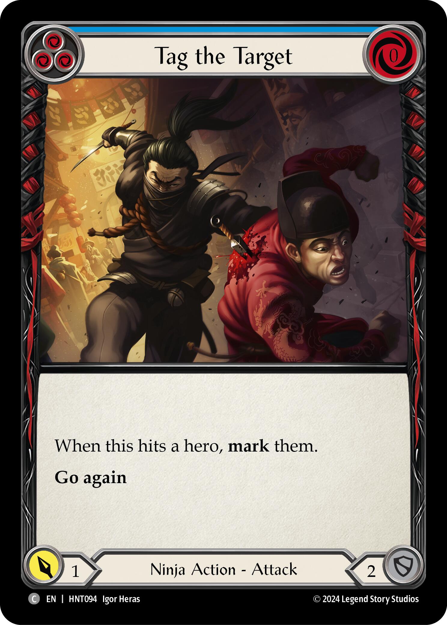 Tag the Target (Blue) [HNT094] (The Hunted)  Rainbow Foil | Magic Magpie
