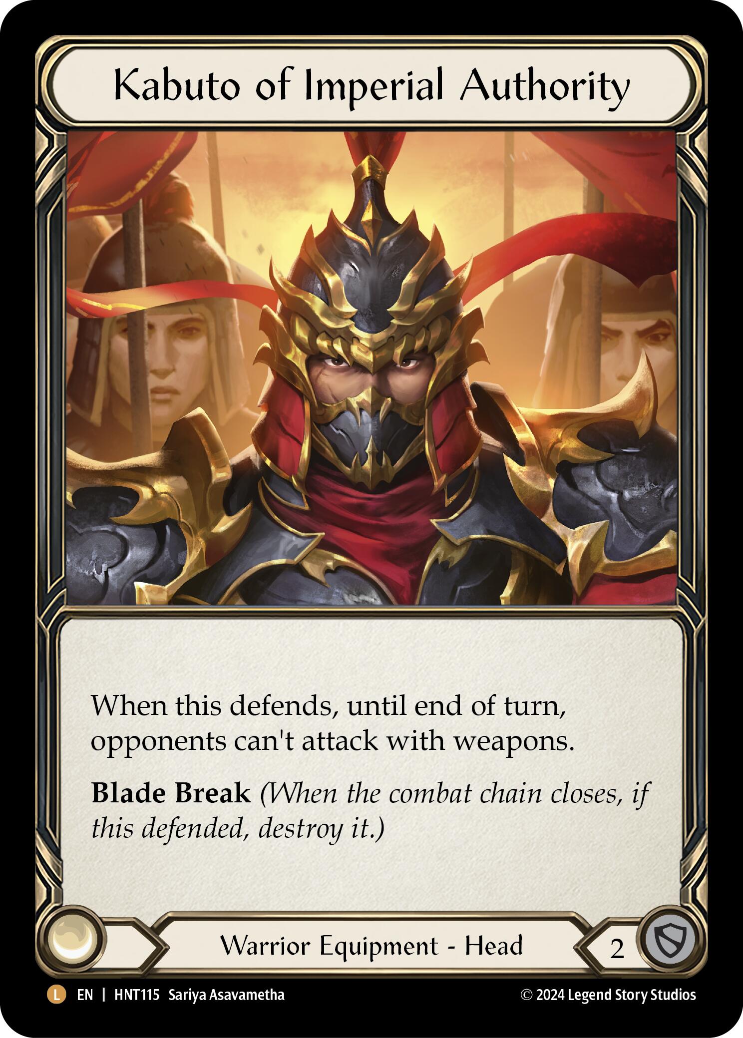 Kabuto of Imperial Authority [HNT115] (The Hunted)  Rainbow Foil | Magic Magpie