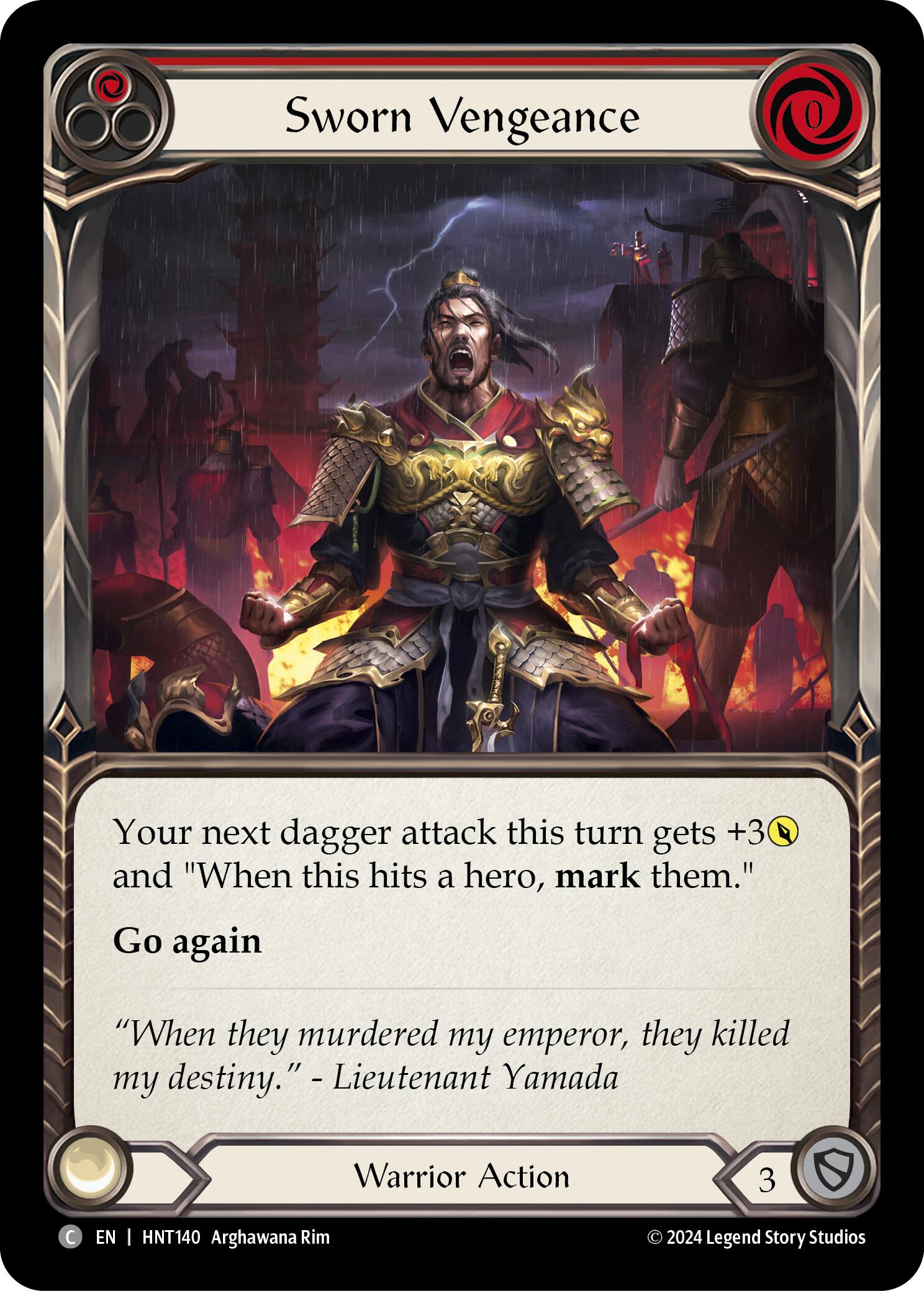 Sworn Vengeance (Red) [HNT140] (The Hunted) | Magic Magpie