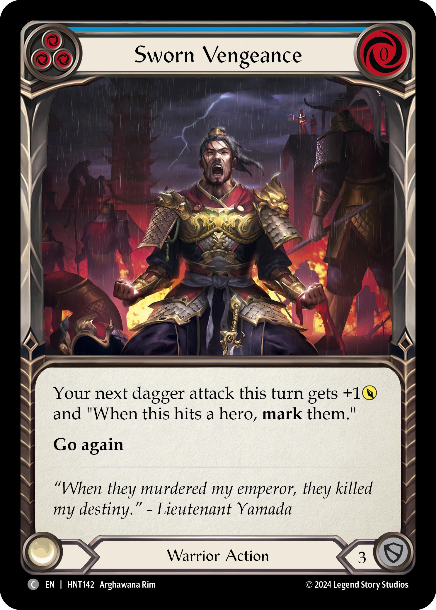 Sworn Vengeance (Blue) [HNT142] (The Hunted) | Magic Magpie