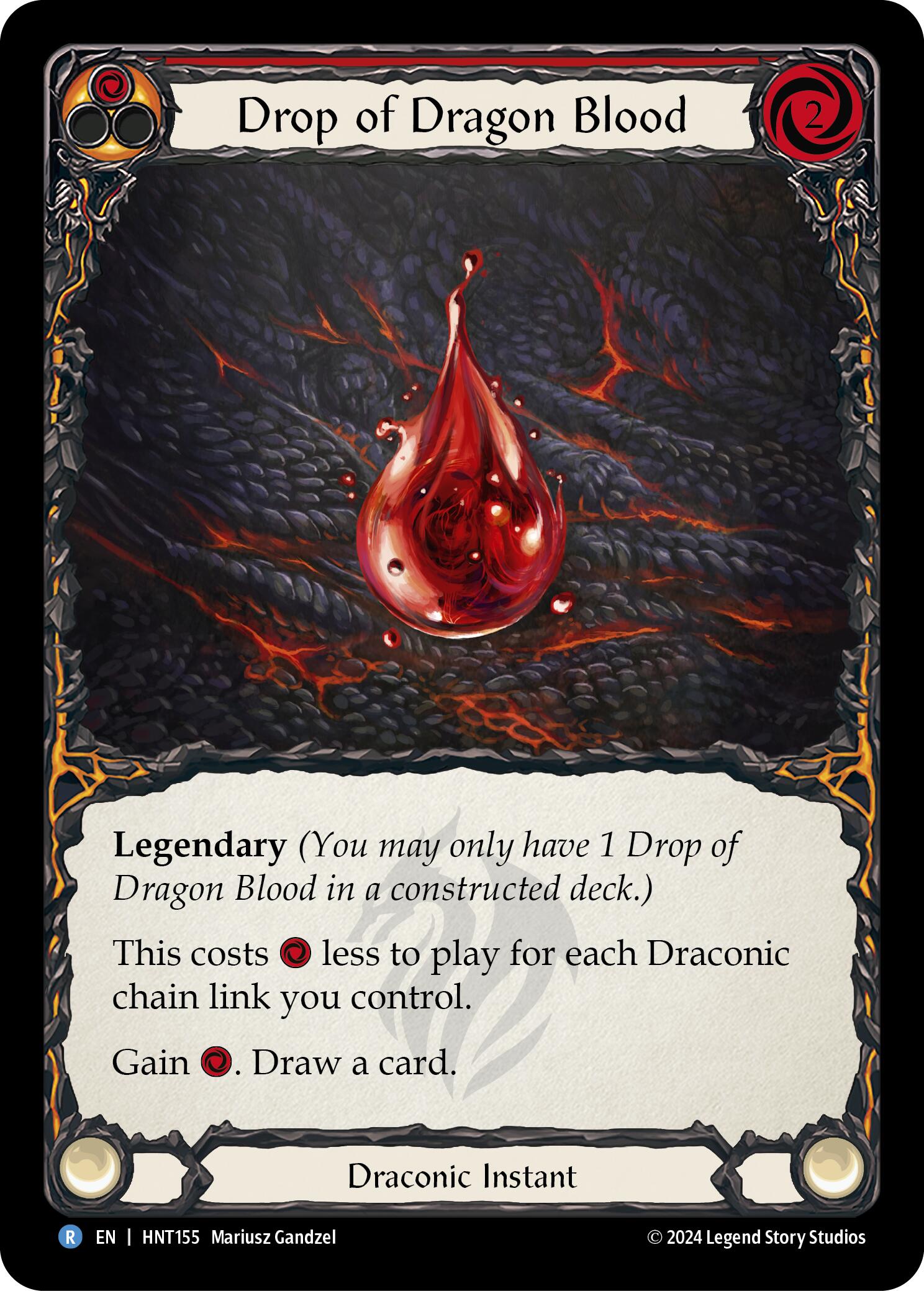Drop of Dragon Blood (Red) [HNT155] (The Hunted)  Rainbow Foil | Magic Magpie