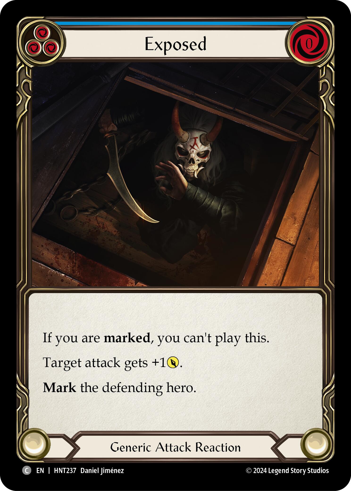 Exposed (Blue) [HNT237] (The Hunted)  Rainbow Foil | Magic Magpie