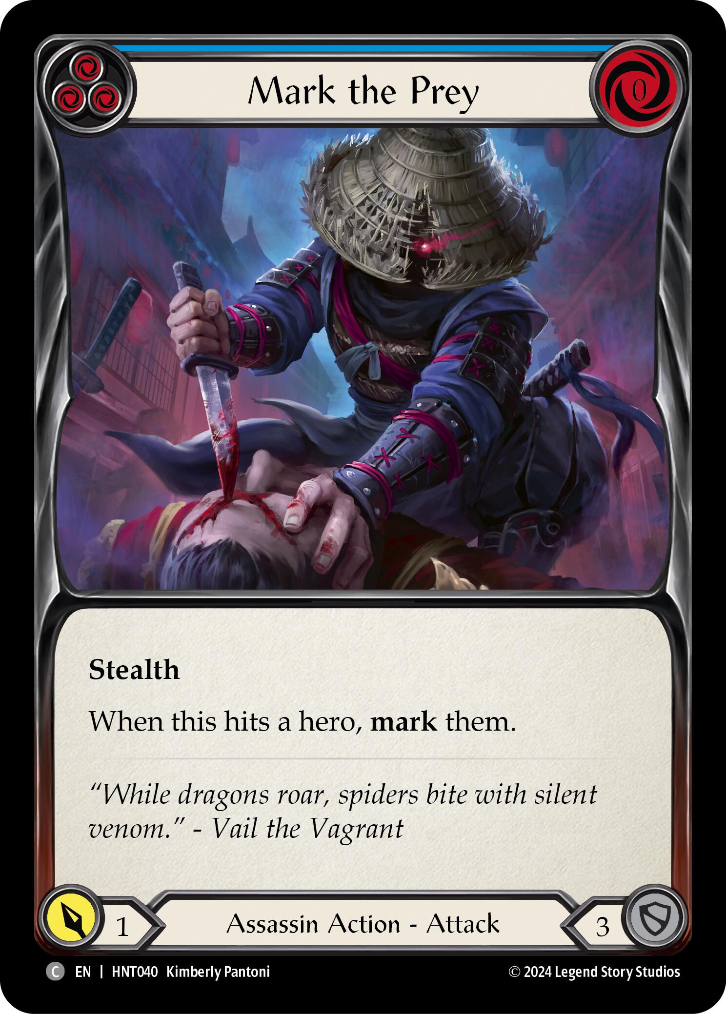 Mark the Prey (Blue) [HNT040] (The Hunted)  Rainbow Foil | Magic Magpie
