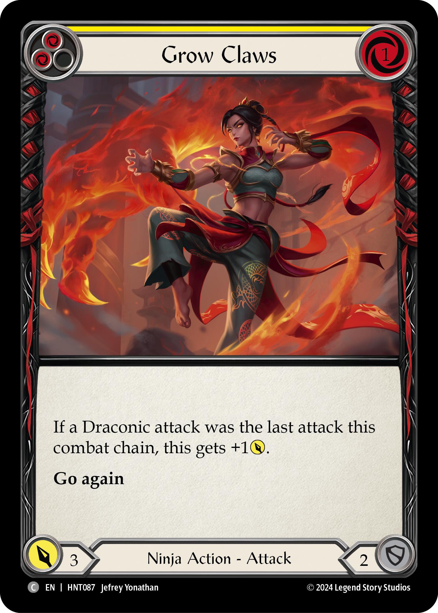 Grow Claws (Yellow) [HNT087] (The Hunted) | Magic Magpie