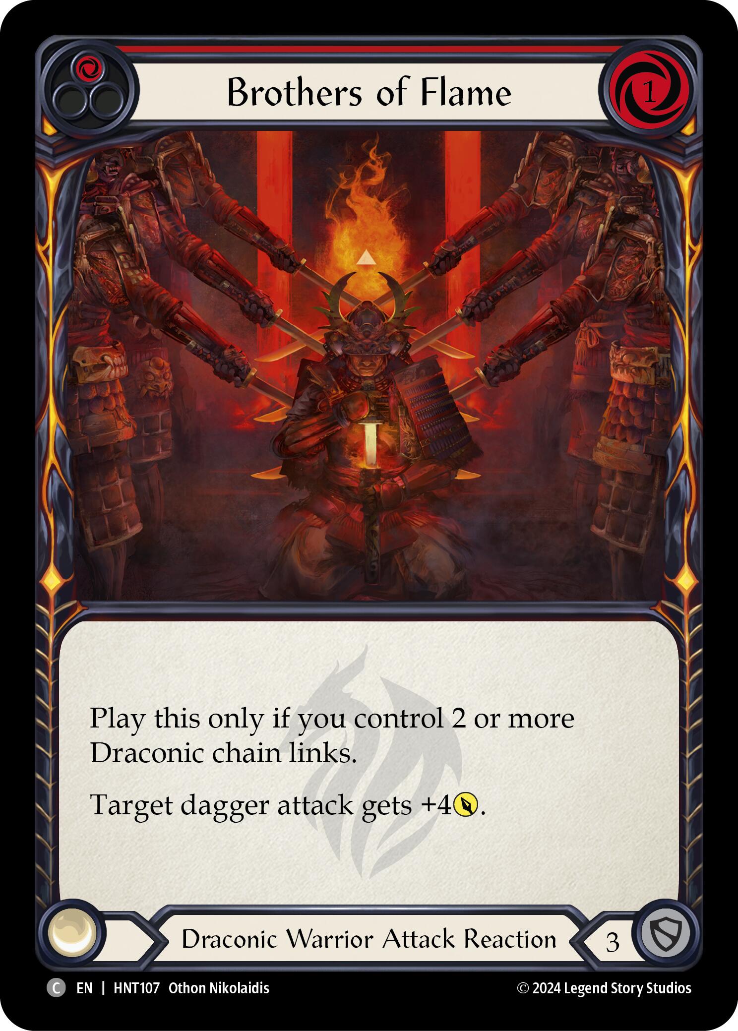 Brothers of Flame (Red) [HNT107] (The Hunted)  Rainbow Foil | Magic Magpie