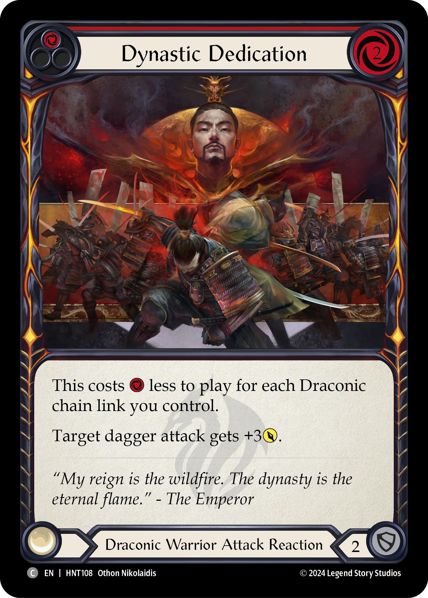 Dynastic Dedication (Red) [HNT108] (The Hunted)  Rainbow Foil | Magic Magpie