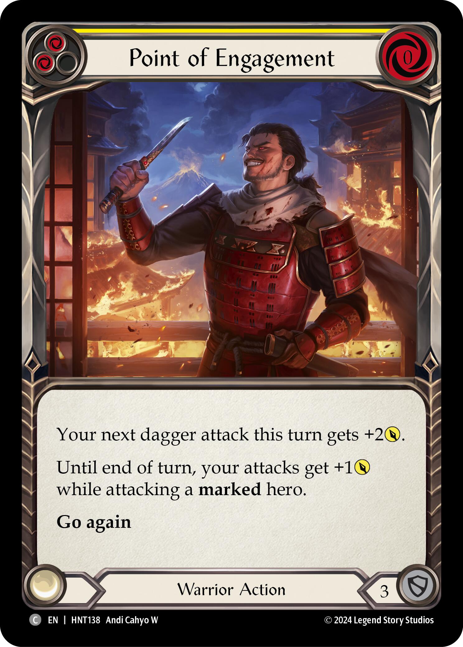 Point of Engagement (Yellow) [HNT138] (The Hunted)  Rainbow Foil | Magic Magpie