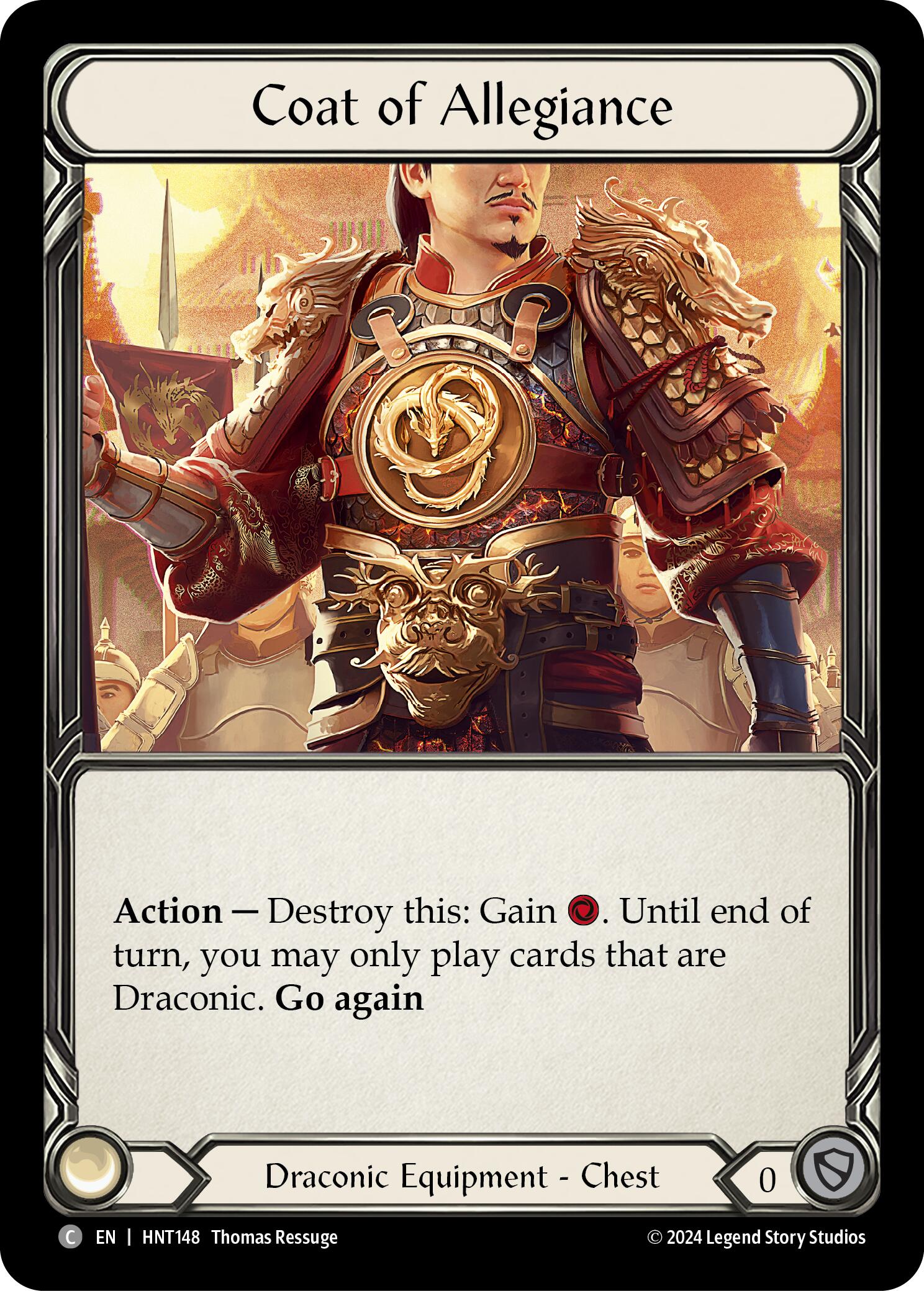 Coat of Allegiance [HNT148] (The Hunted)  Cold Foil | Magic Magpie