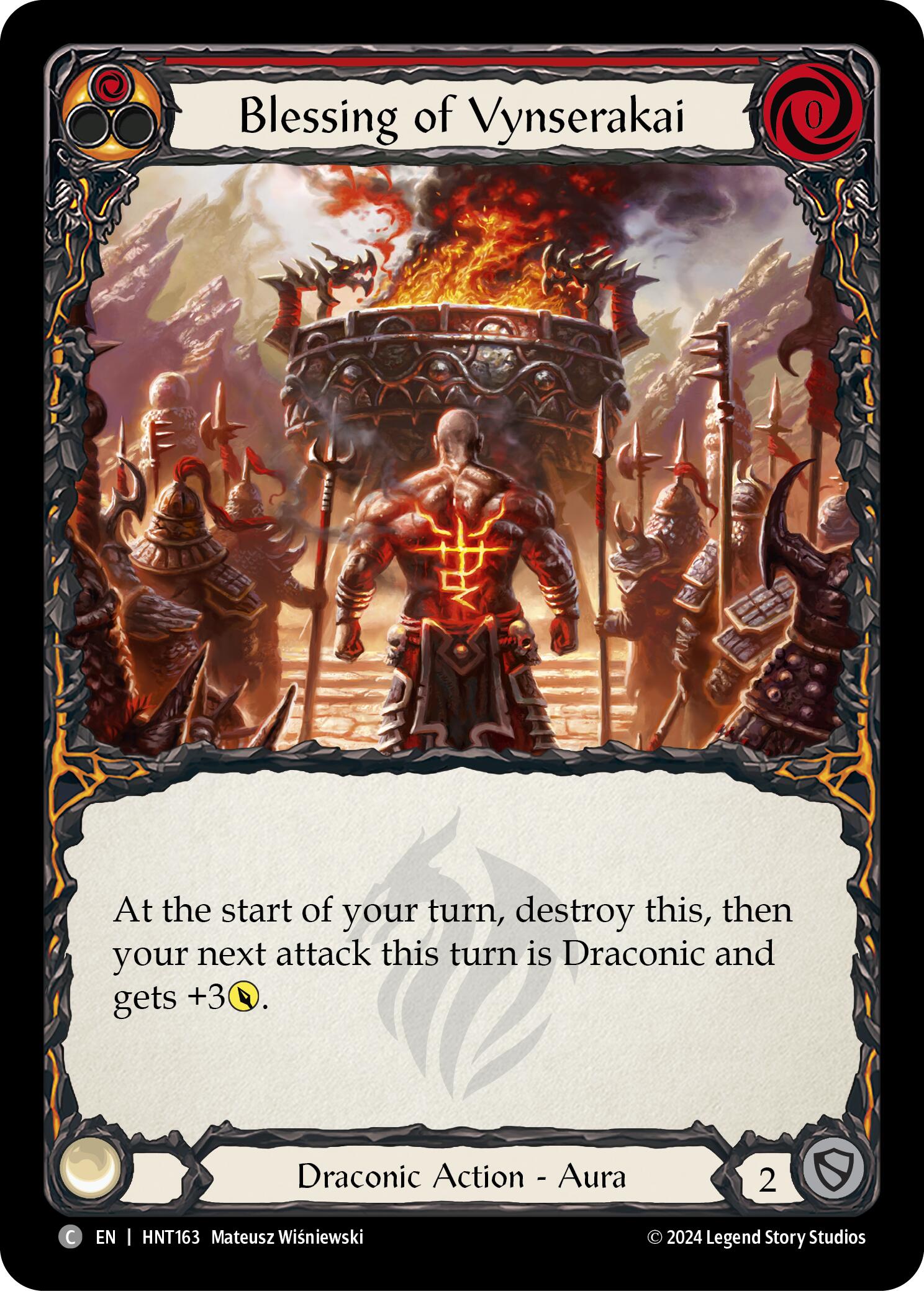 Blessing of Vynserakai (Red) [HNT163] (The Hunted) | Magic Magpie