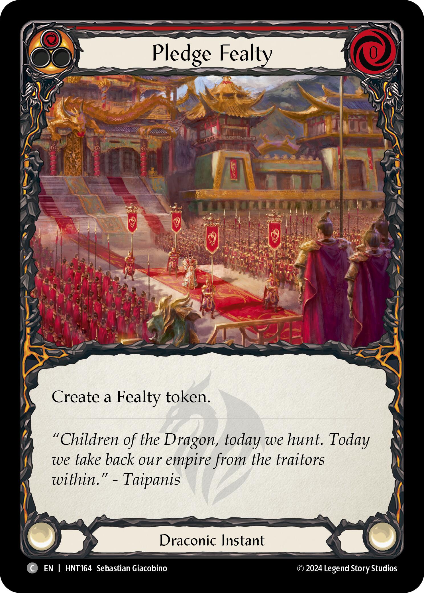 Pledge Fealty (Red) [HNT164] (The Hunted) | Magic Magpie