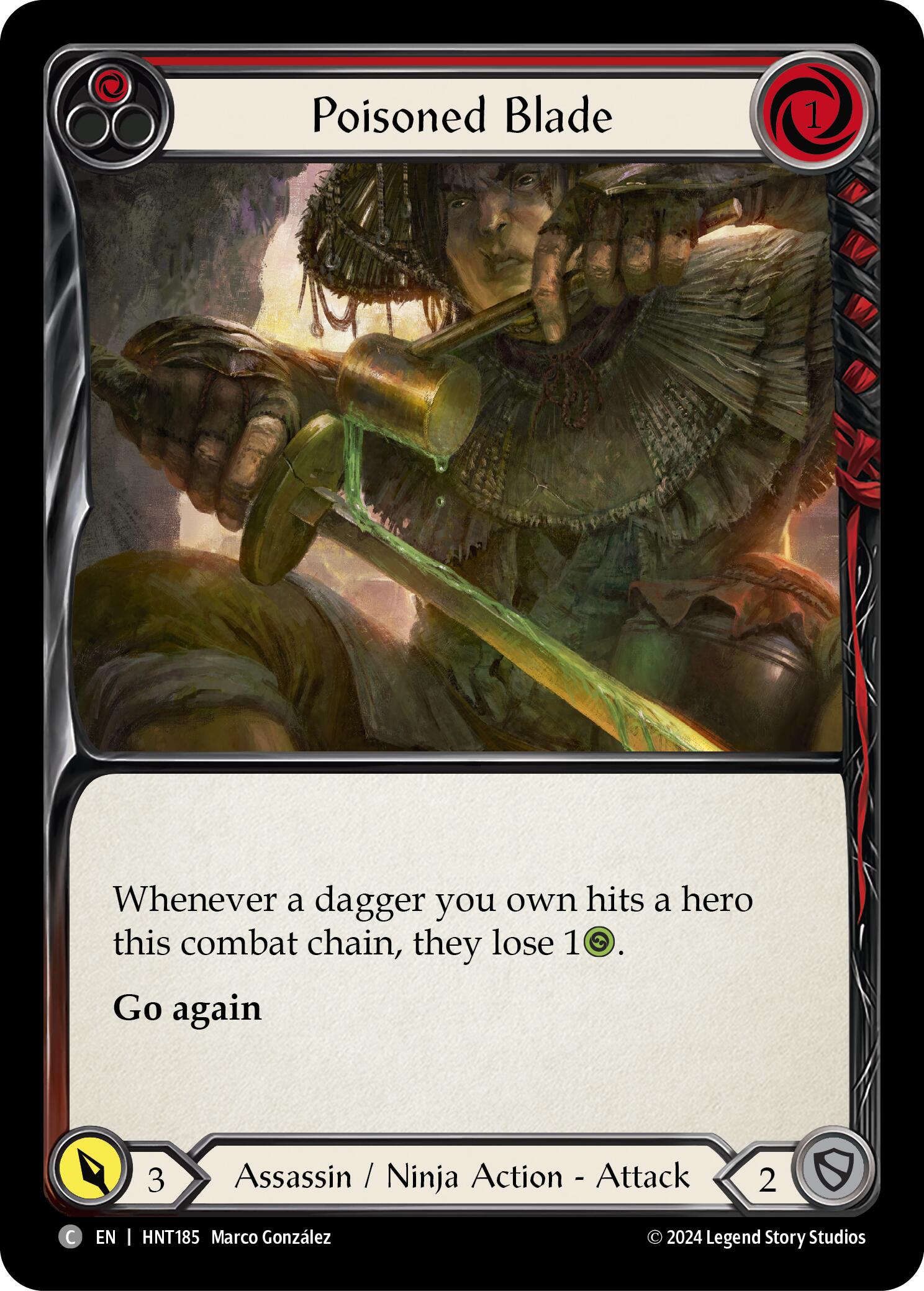 Poisoned Blade (Red) [HNT185] (The Hunted) | Magic Magpie