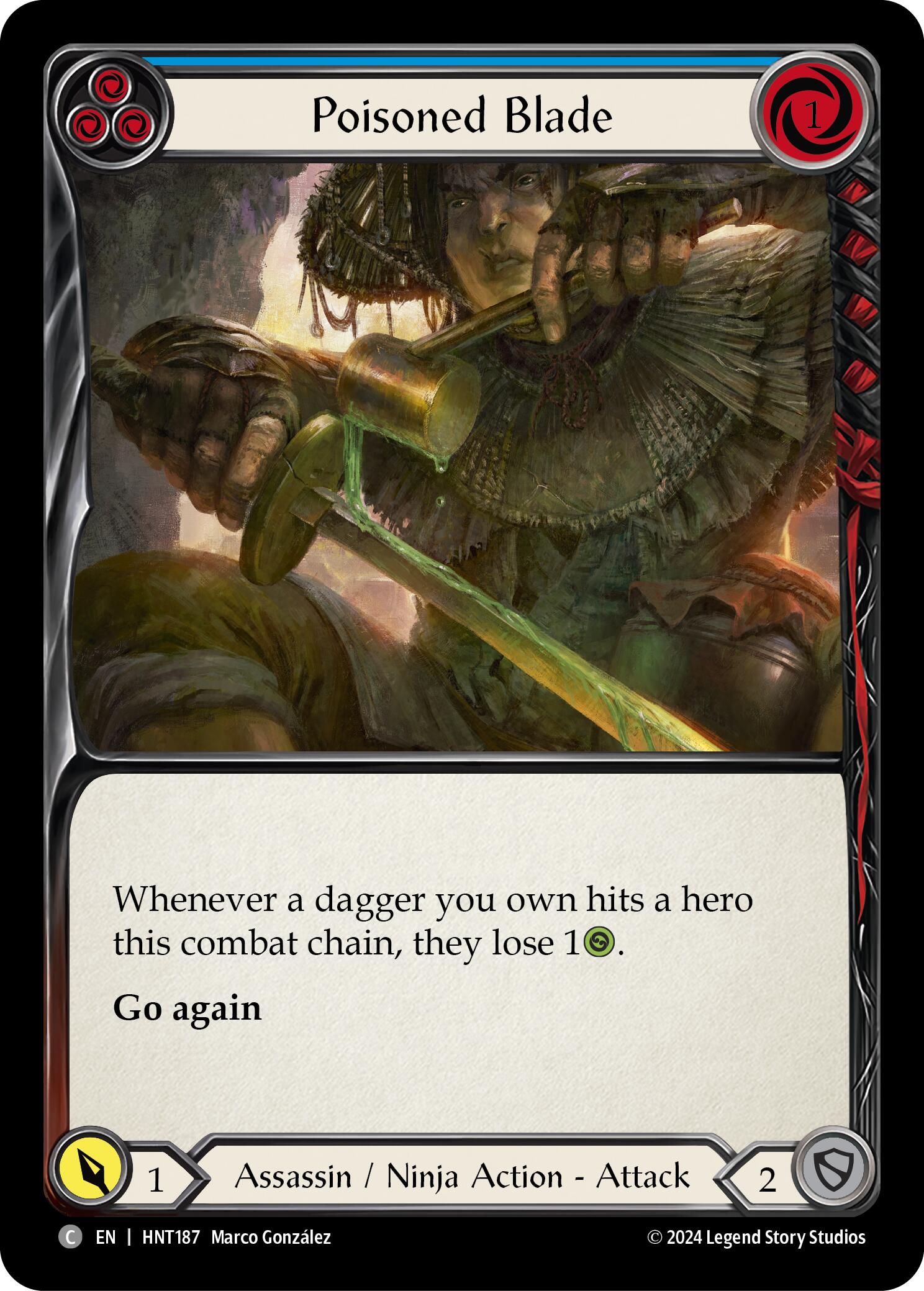 Poisoned Blade (Blue) [HNT187] (The Hunted) | Magic Magpie