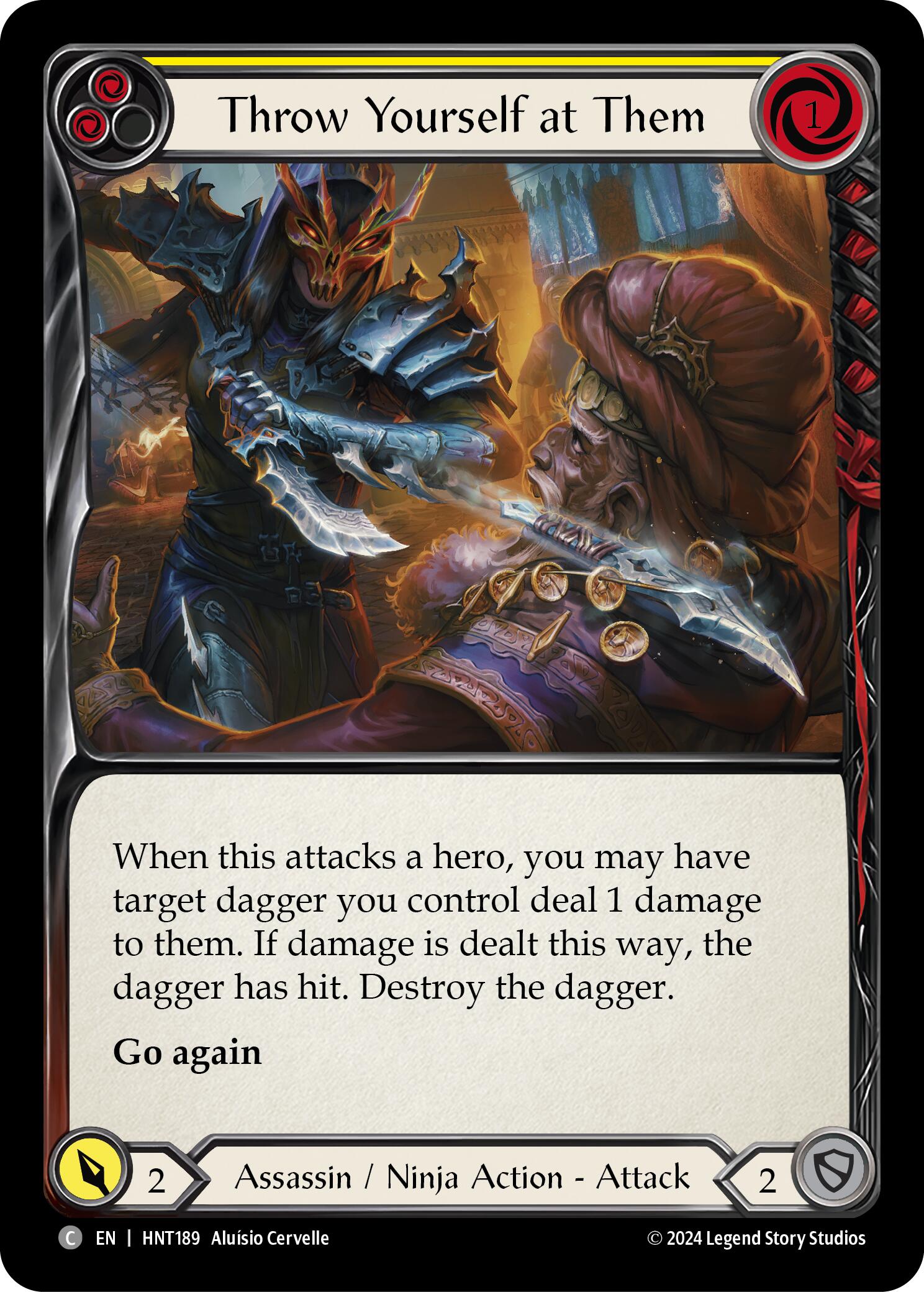 Throw Yourself at Them (Yellow) [HNT189] (The Hunted) | Magic Magpie