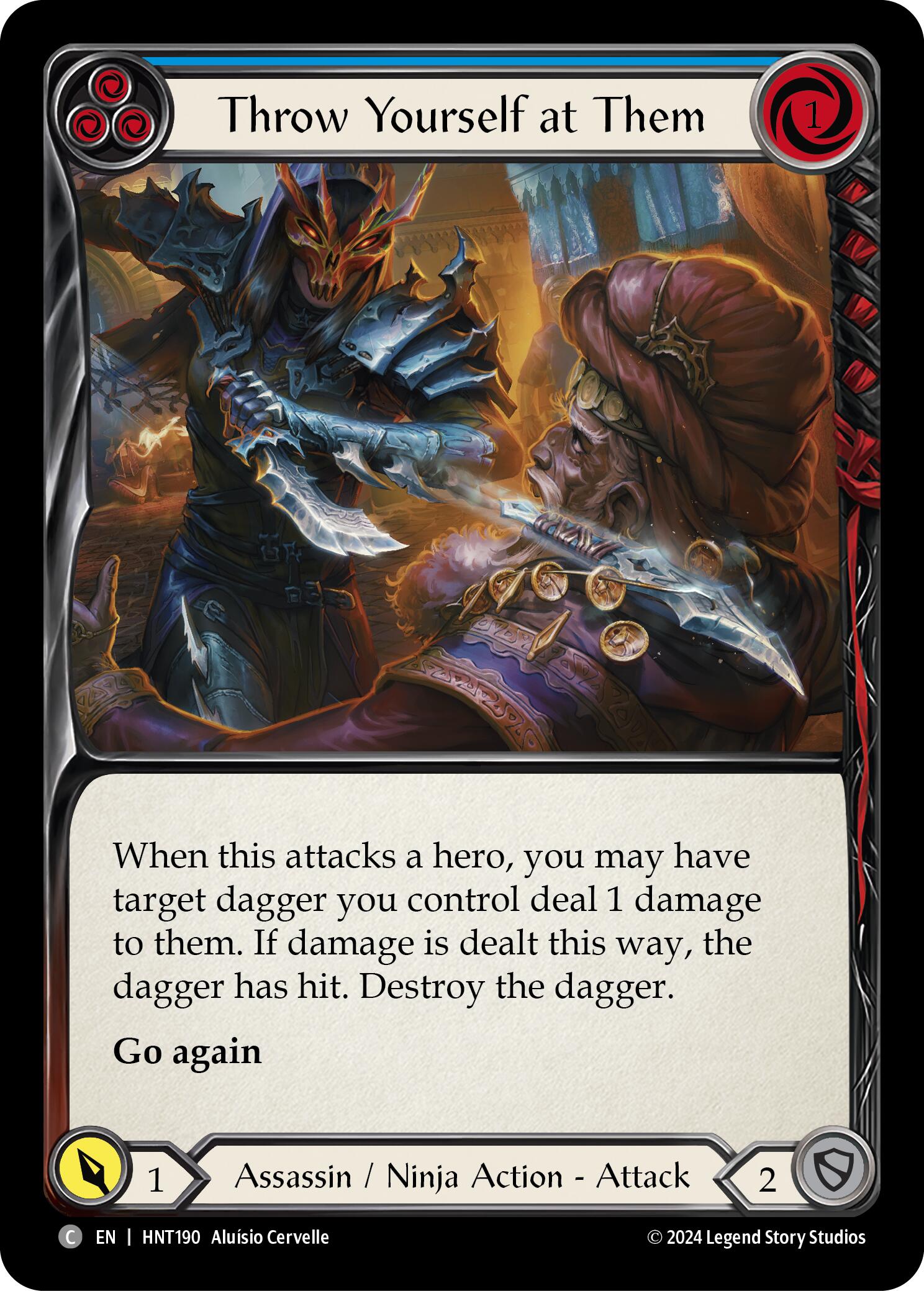 Throw Yourself at Them (Blue) [HNT190] (The Hunted) | Magic Magpie