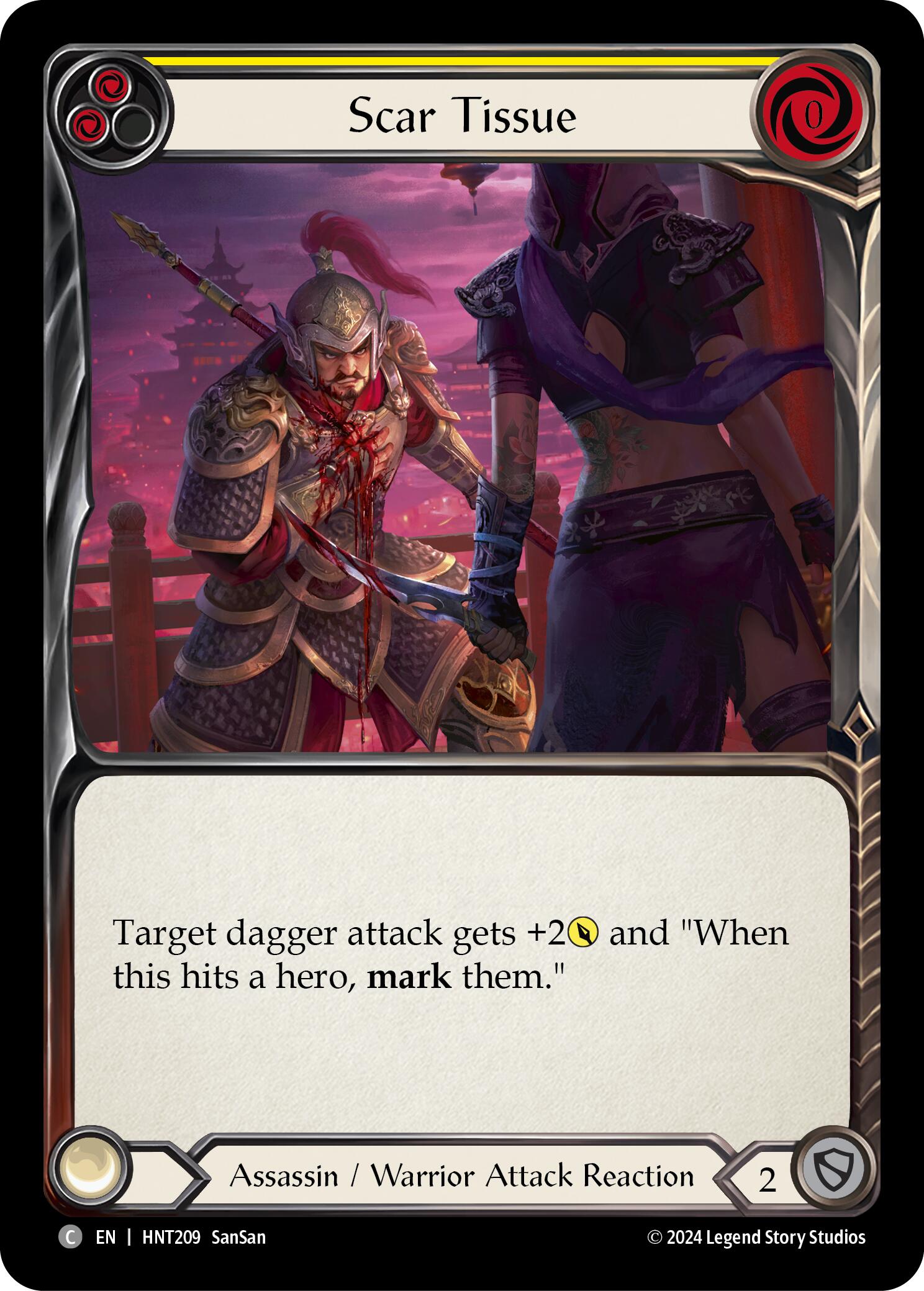 Scar Tissue (Yellow) [HNT209] (The Hunted)  Rainbow Foil | Magic Magpie