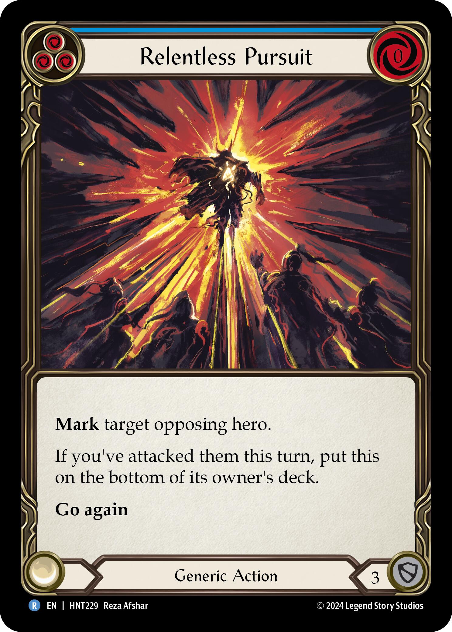 Relentless Pursuit (Blue) [HNT229] (The Hunted) | Magic Magpie