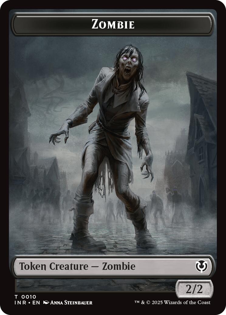 Zombie (0010) // Blood Double-Sided Token [Innistrad Remastered Tokens] | Magic Magpie