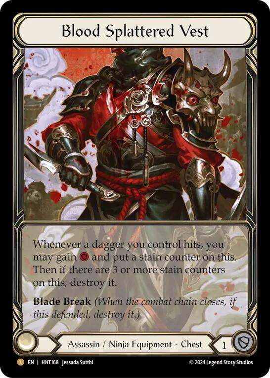 Blood Splattered Vest (Extended Art) [HNT168] (The Hunted)  Cold Foil | Magic Magpie