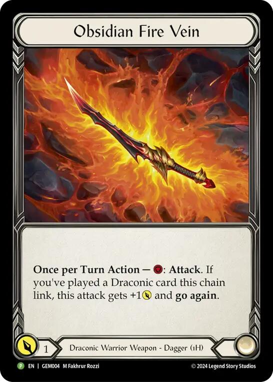 Obsidian Fire Vein [GEM004] (GEM Pack 1)  Cold Foil | Magic Magpie