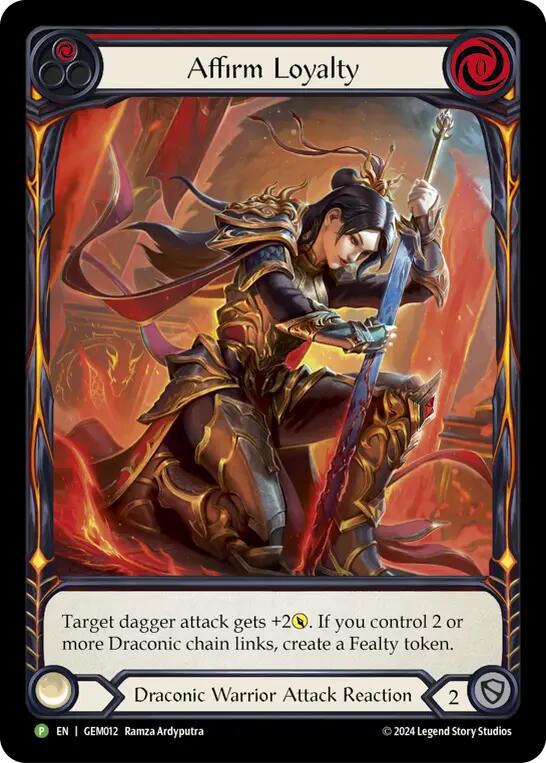 Affirm Loyalty [GEM012] (GEM Pack 1)  Rainbow Foil | Magic Magpie