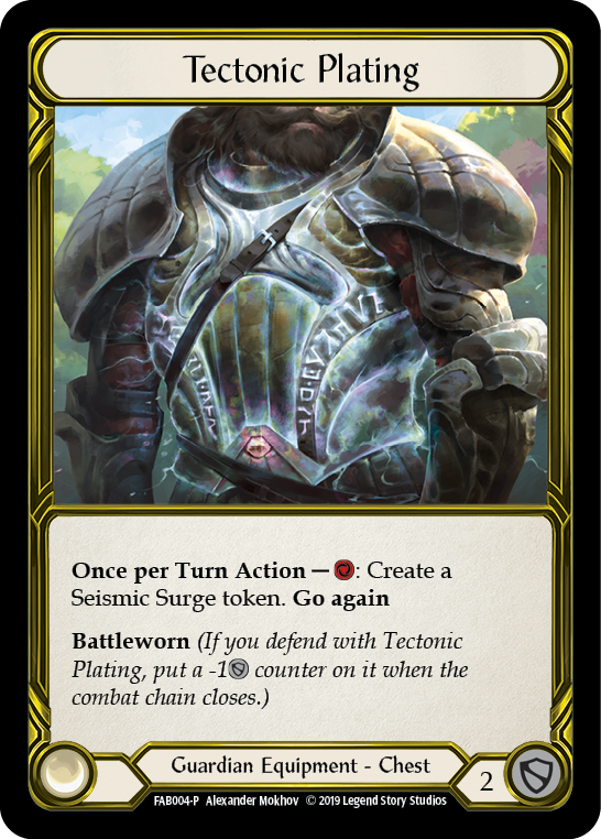 Tectonic Plating [FAB004-P] (Promo)  1st Edition Cold Foil - Golden | Magic Magpie
