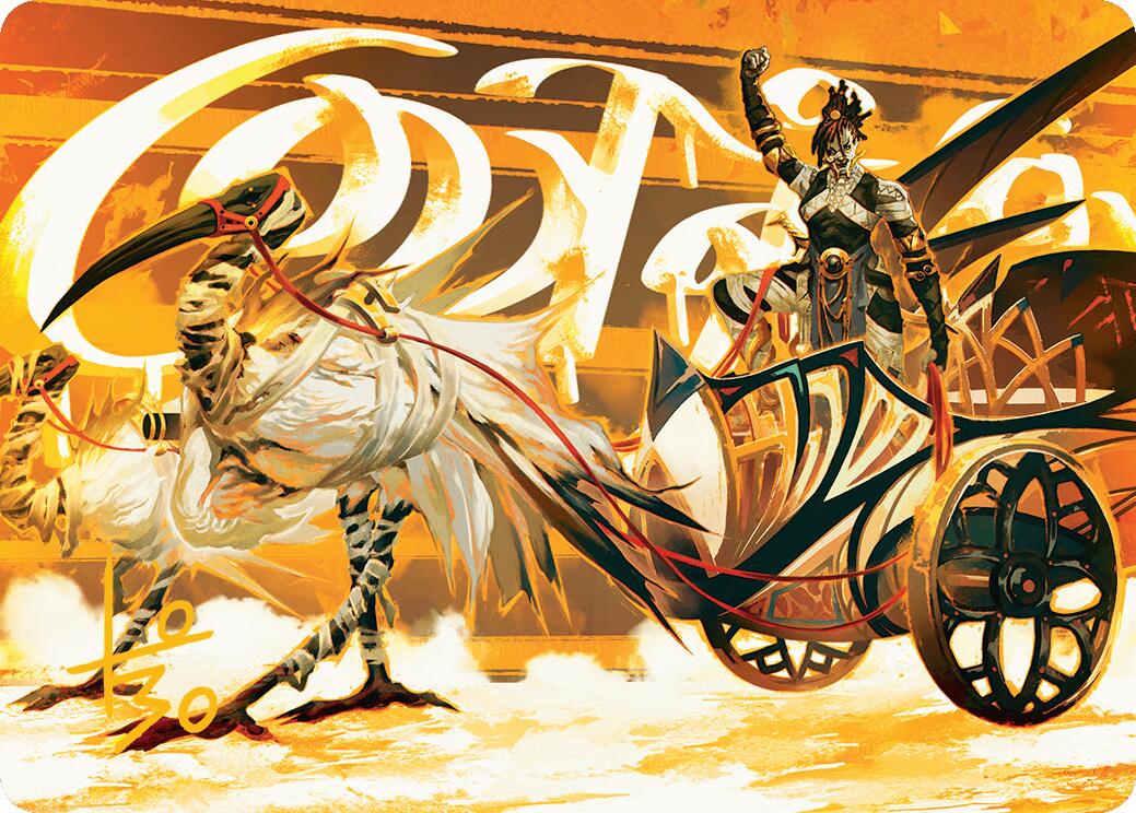 Skyseer's Chariot Art Card (Gold-Stamped Signature) [Aetherdrift Art Series] | Magic Magpie