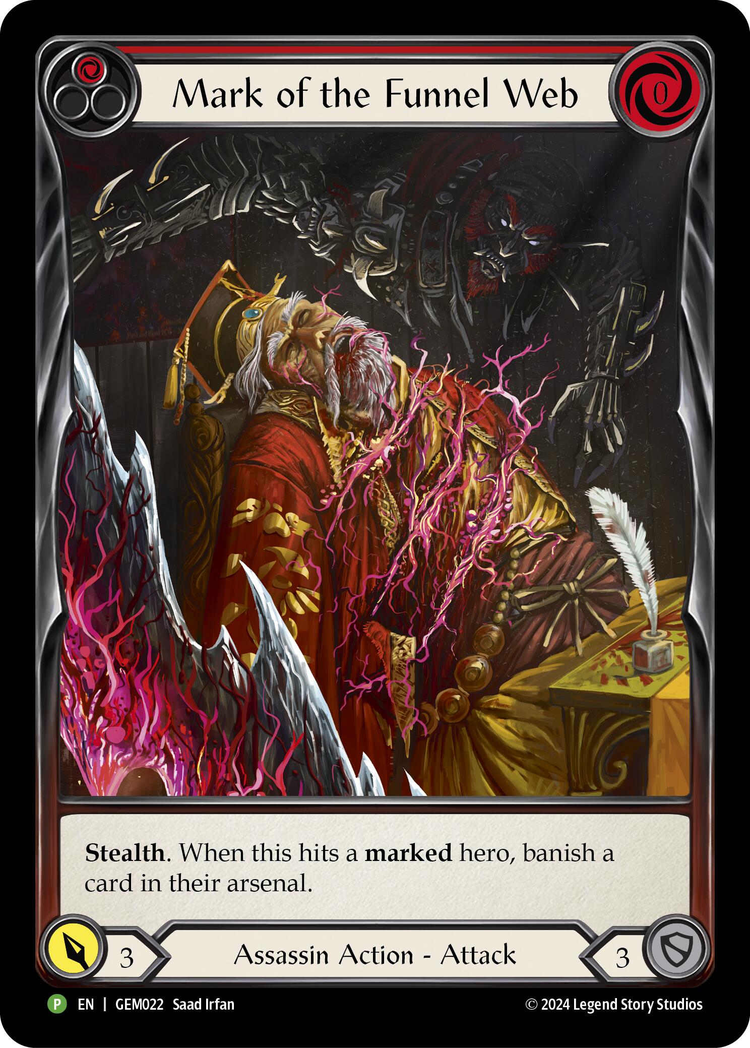 Mark of the Funnel Web (Red) [GEM022] (GEM Pack 1)  Rainbow Foil | Magic Magpie
