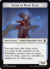 Vizier of Many Faces // Zombie (0003) Double-Sided Token [Aetherdrift Tokens] | Magic Magpie