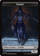 Zombie Warrior // Zombie (0003) Double-Sided Token [Aetherdrift Tokens] | Magic Magpie