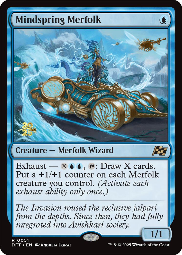 Mindspring Merfolk [Aetherdrift Prerelease Promos] | Magic Magpie