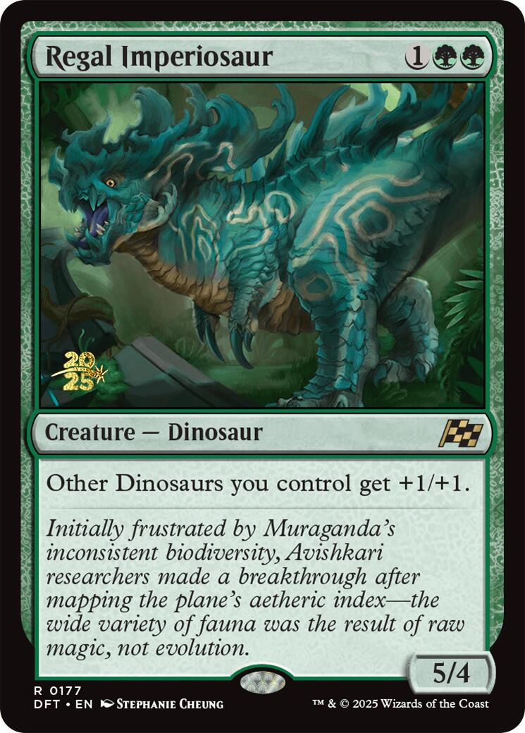 Regal Imperiosaur [Aetherdrift Prerelease Promos] | Magic Magpie