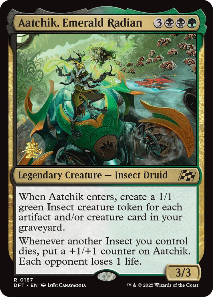 Aatchik, Emerald Radian [Aetherdrift Prerelease Promos] | Magic Magpie