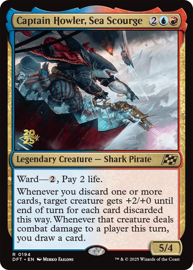 Captain Howler, Sea Scourge [Aetherdrift Prerelease Promos] | Magic Magpie