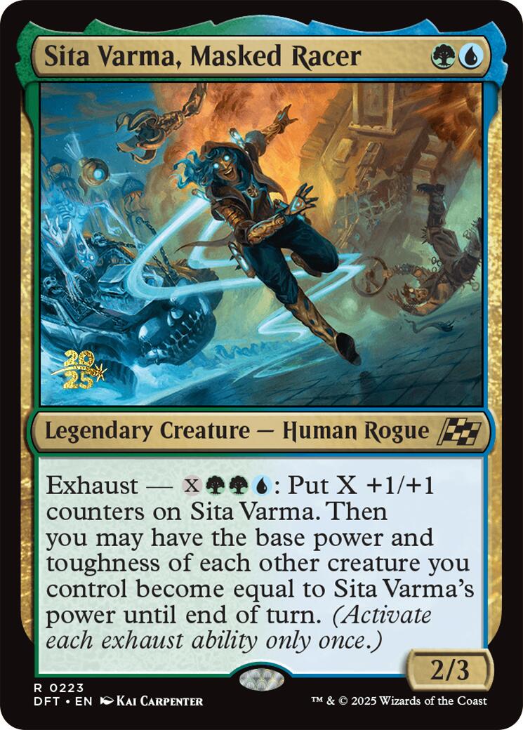 Sita Varma, Masked Racer [Aetherdrift Prerelease Promos] | Magic Magpie