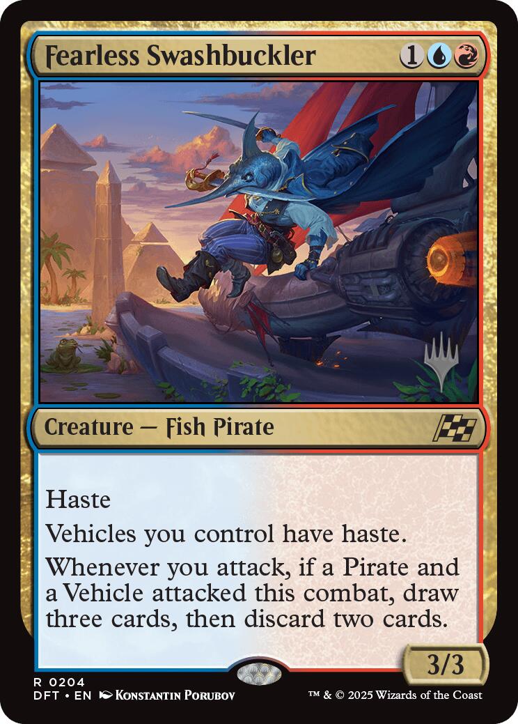 Fearless Swashbuckler (Promo Pack) [Aetherdrift Promos] | Magic Magpie