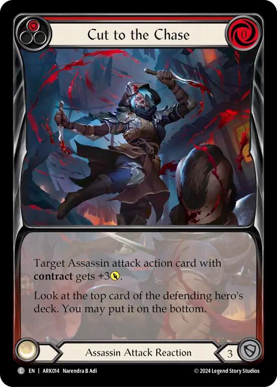 Cut to the Chase (Red) (Extended Art) [ARK014] (The Hunted Arakni Blitz Deck) | Magic Magpie