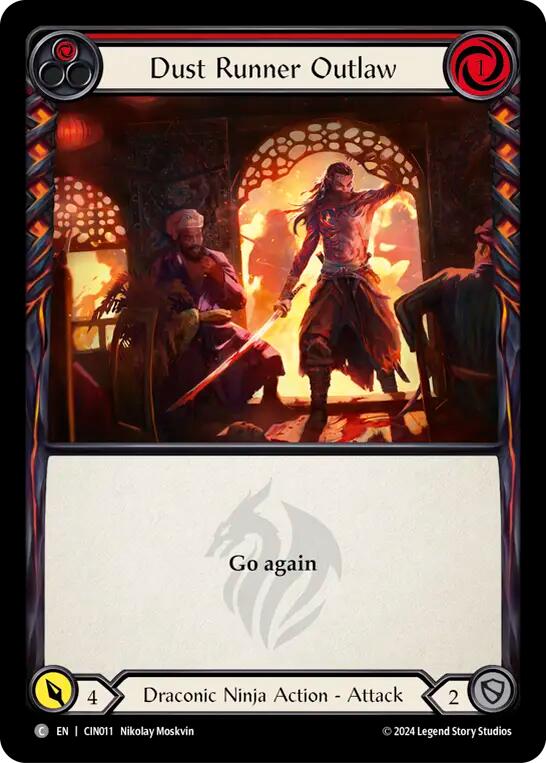 Dust Runner Outlaw (Red) [CIN011] (The Hunted Cindra Blitz Deck) | Magic Magpie