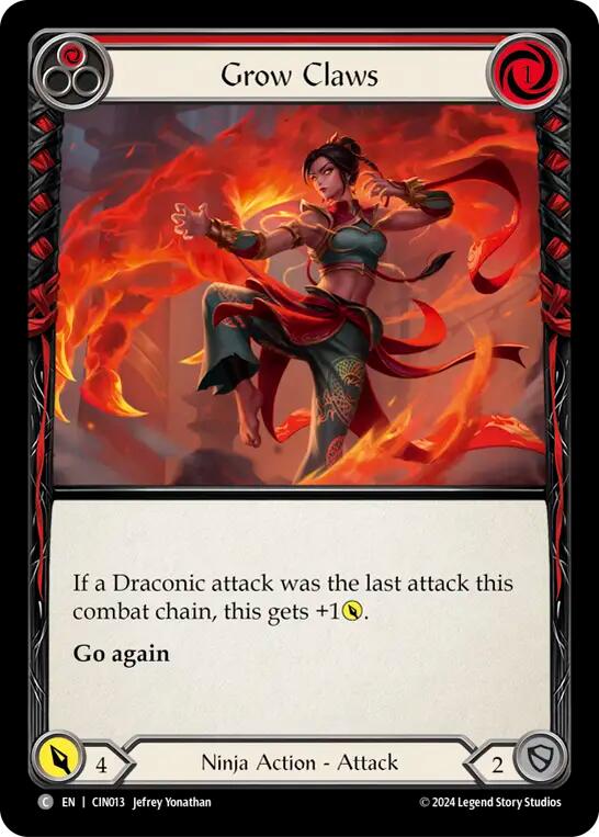 Grow Claws (Red) [CIN013] (The Hunted Cindra Blitz Deck) | Magic Magpie