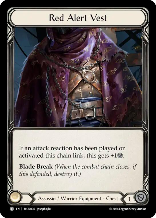 Red Alert Vest [WOD004] (The Hunted Arakni, Web of Deceit Blitz Deck) | Magic Magpie