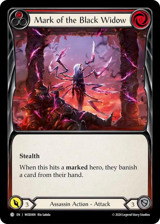 Mark of the Black Widow (Red) [WOD009] (The Hunted Arakni, Web of Deceit Blitz Deck) | Magic Magpie