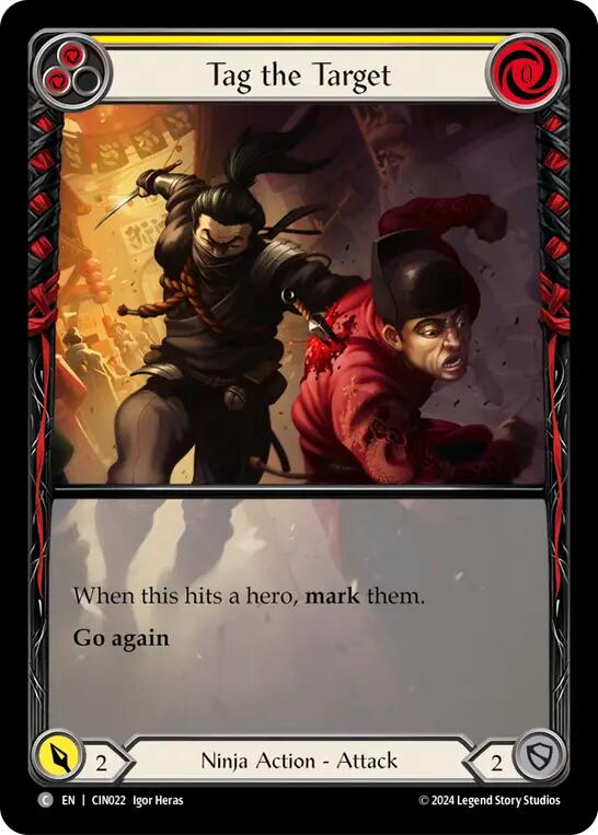 Tag the Target (Yellow) (Extended Art) [CIN022] (The Hunted Cindra Blitz Deck) | Magic Magpie