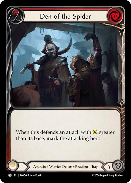 Den of the Spider (Red) [WOD016] (The Hunted Arakni, Web of Deceit Blitz Deck) | Magic Magpie