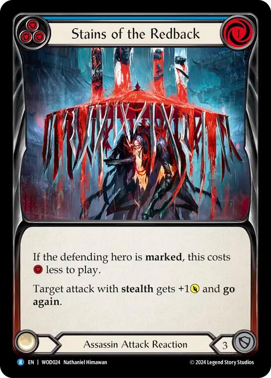 Stains of the Redback (Blue) [WOD024] (The Hunted Arakni, Web of Deceit Blitz Deck) | Magic Magpie