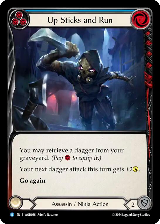 Up Sticks and Run (Blue) [WOD026] (The Hunted Arakni, Web of Deceit Blitz Deck) | Magic Magpie