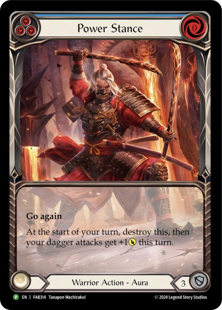 Power Stance (Blue) (Extended Art) [FAB314] (Promo)  Rainbow Foil | Magic Magpie