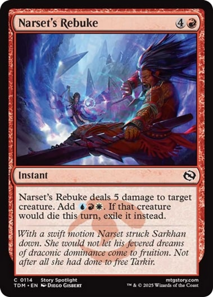 Narset's Rebuke [Tarkir: Dragonstorm] | Magic Magpie