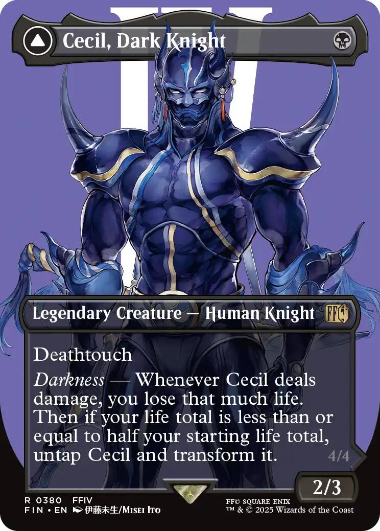 Cecil, Dark Knight // Cecil, Redeemed Paladin (Borderless) [FINAL FANTASY] | Magic Magpie