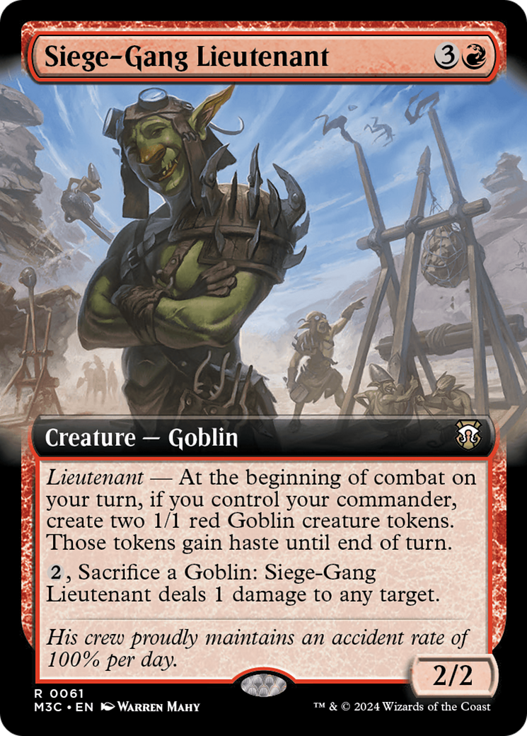 Siege-Gang Lieutenant (Extended Art) [Modern Horizons 3 Commander] | Magic Magpie