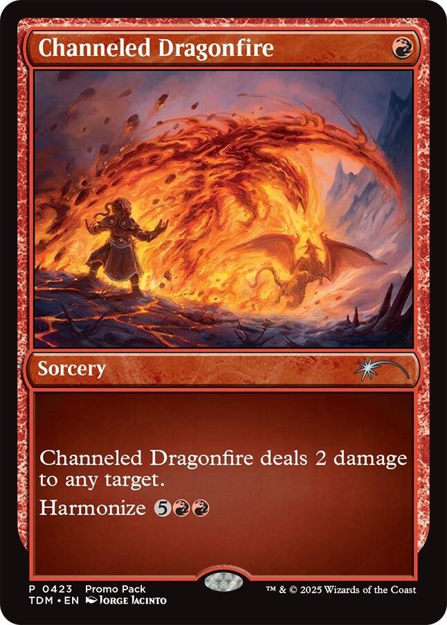 Channeled Dragonfire [Tarkir: Dragonstorm Promos] | Magic Magpie