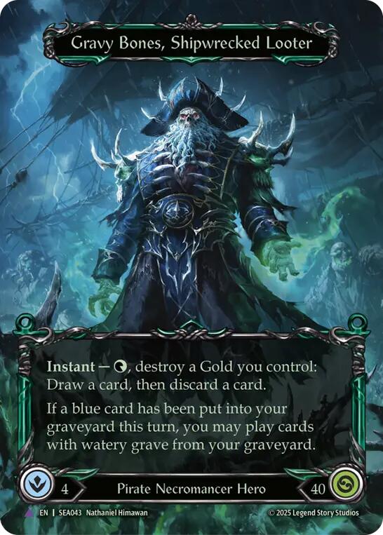 Gravy Bones, Shipwrecked Looter (Marvel) [SEA043] (High Seas)  Cold Foil | Magic Magpie